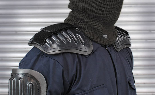 TECHPEACE Body Armour, TP02 Shoulder Guard, on model